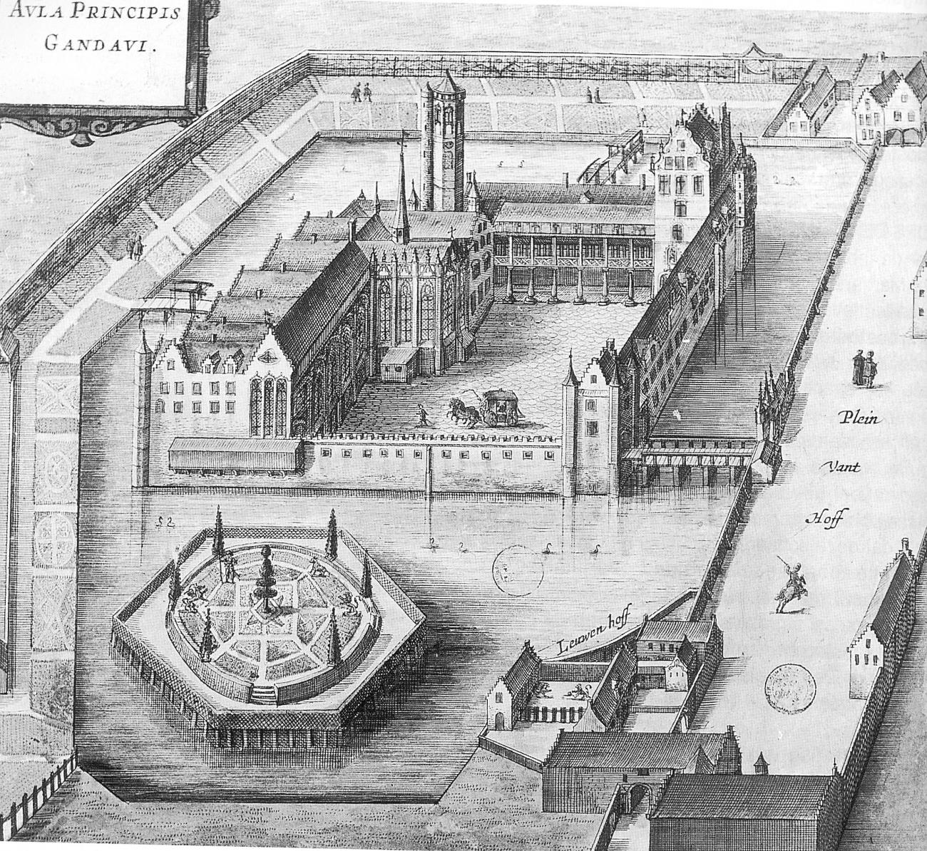Aula Principis Gandavi’ in Flandria Illustrata, Antonius Sanderus, 1641