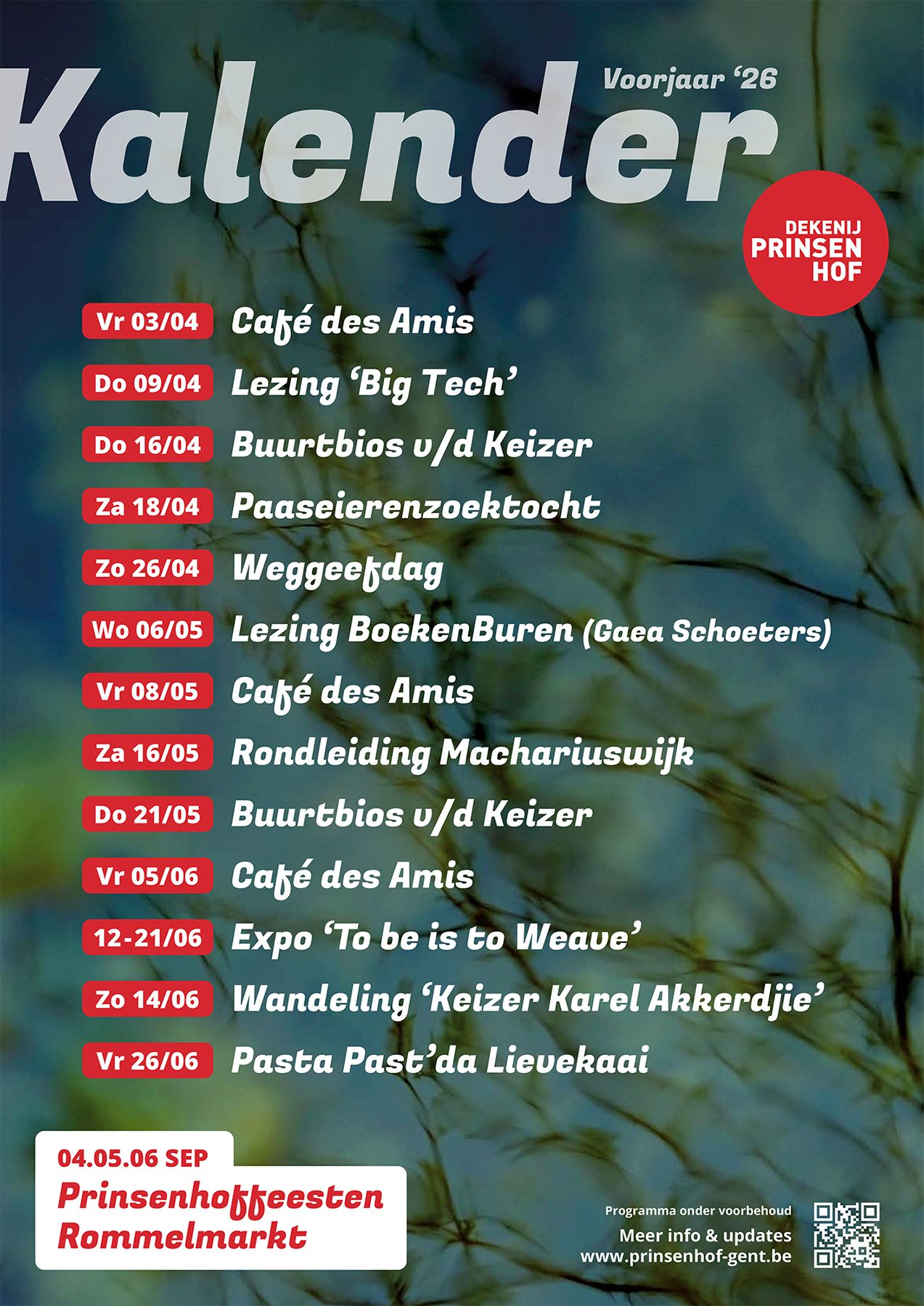 Affiche Kalender voorjaar